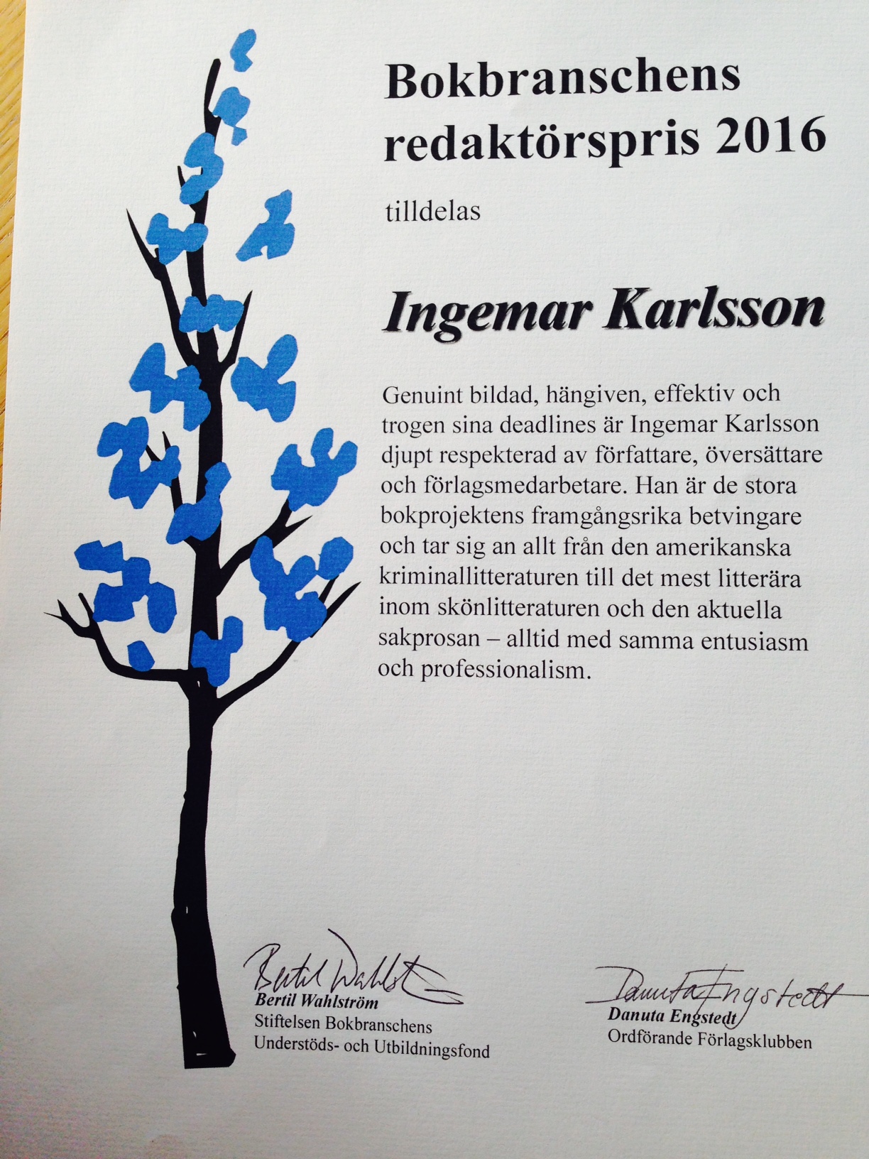 Diplomet med juryns motivering